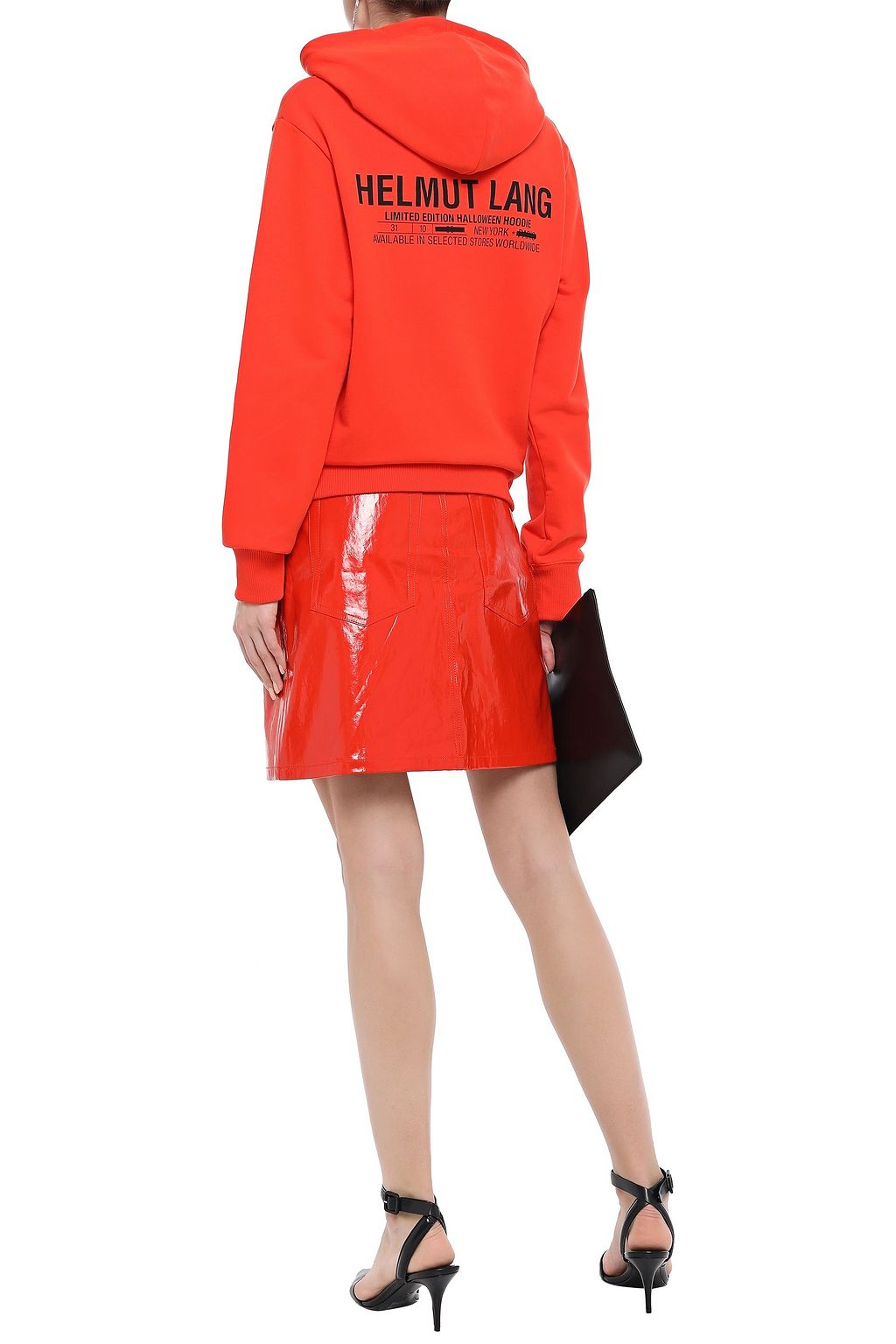 HELMUT LANG Patent-leather mini skirt