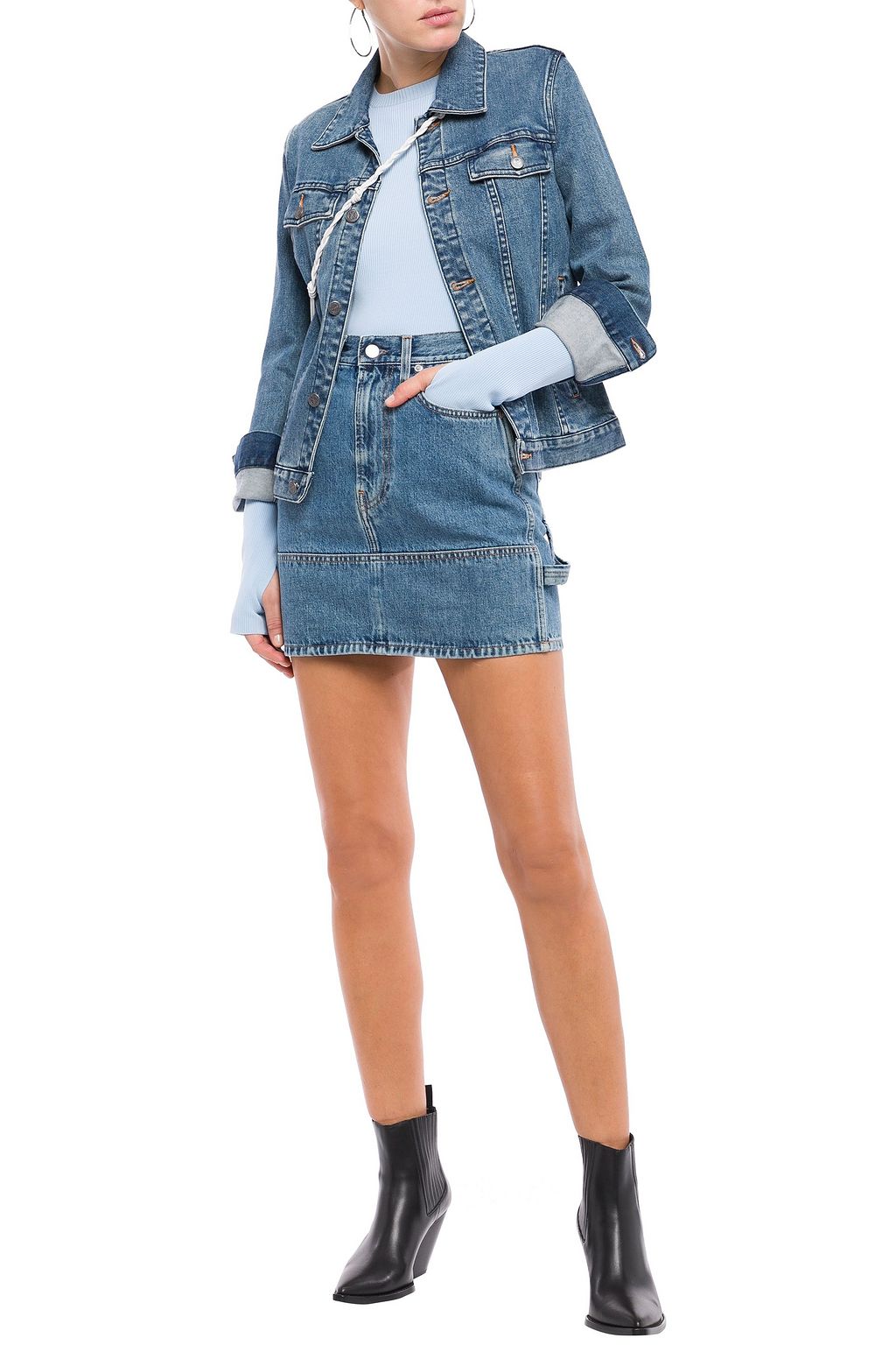 HELMUT LANG Denim mini skirt