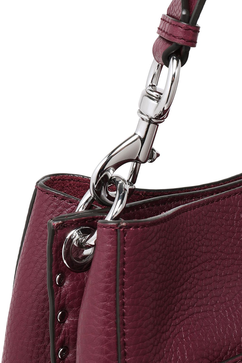 REBECCA MINKOFF Darren studded textured-leather shoulder bag