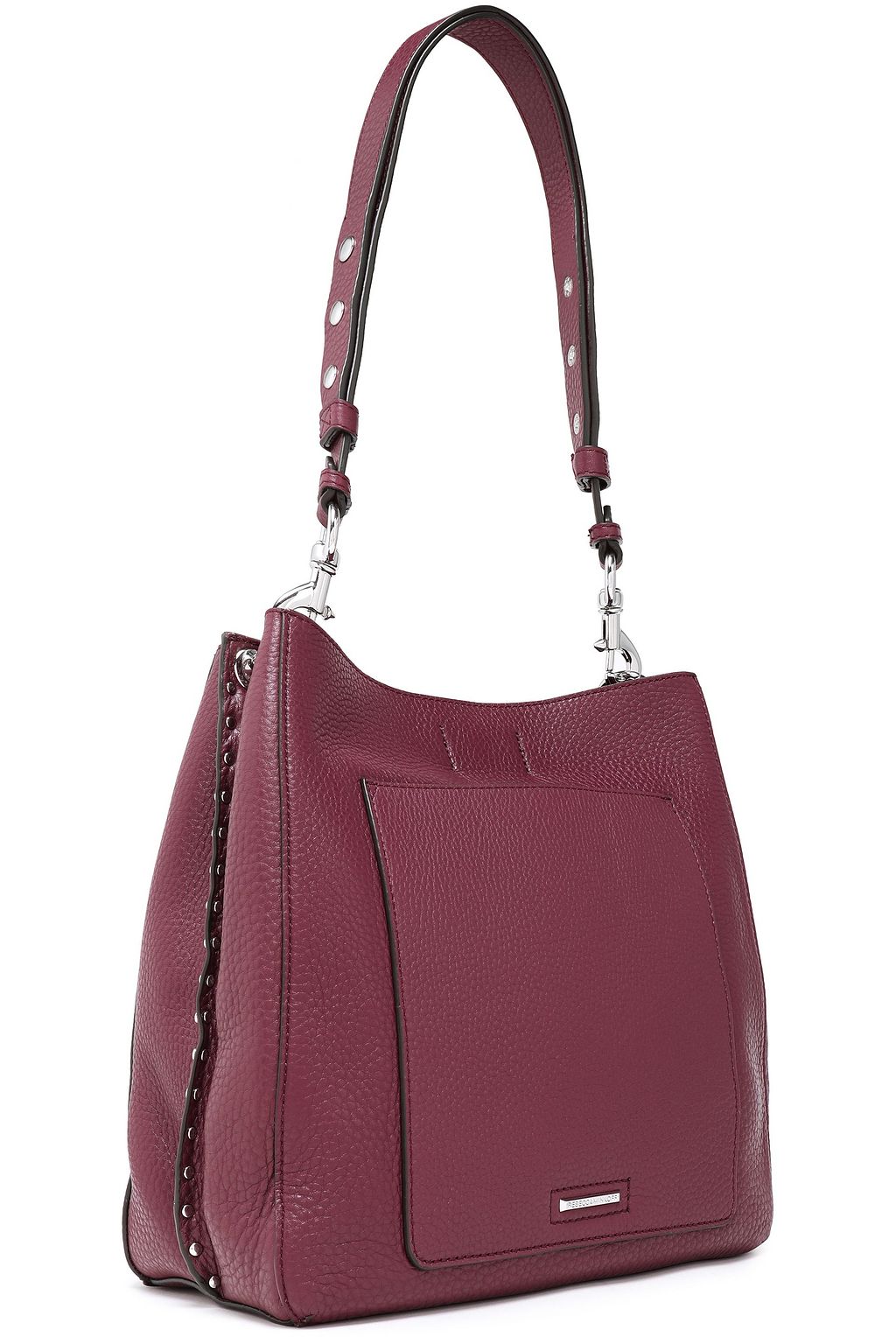 REBECCA MINKOFF Darren studded textured-leather shoulder bag