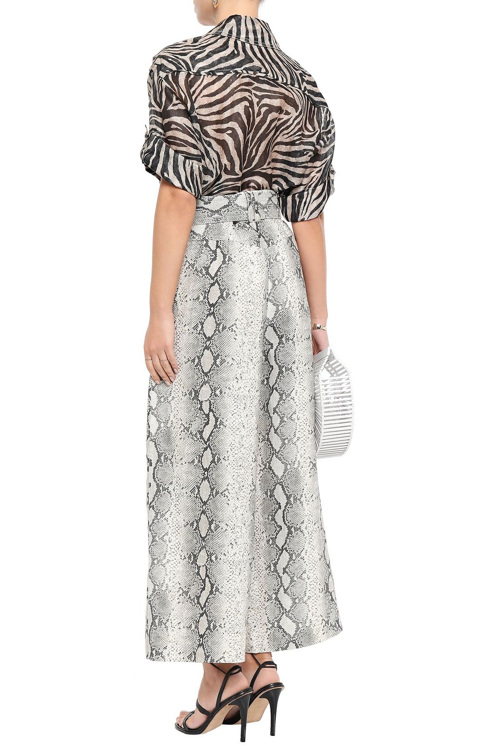 ZIMMERMANN Culottes aus Leinen mit Gürtel