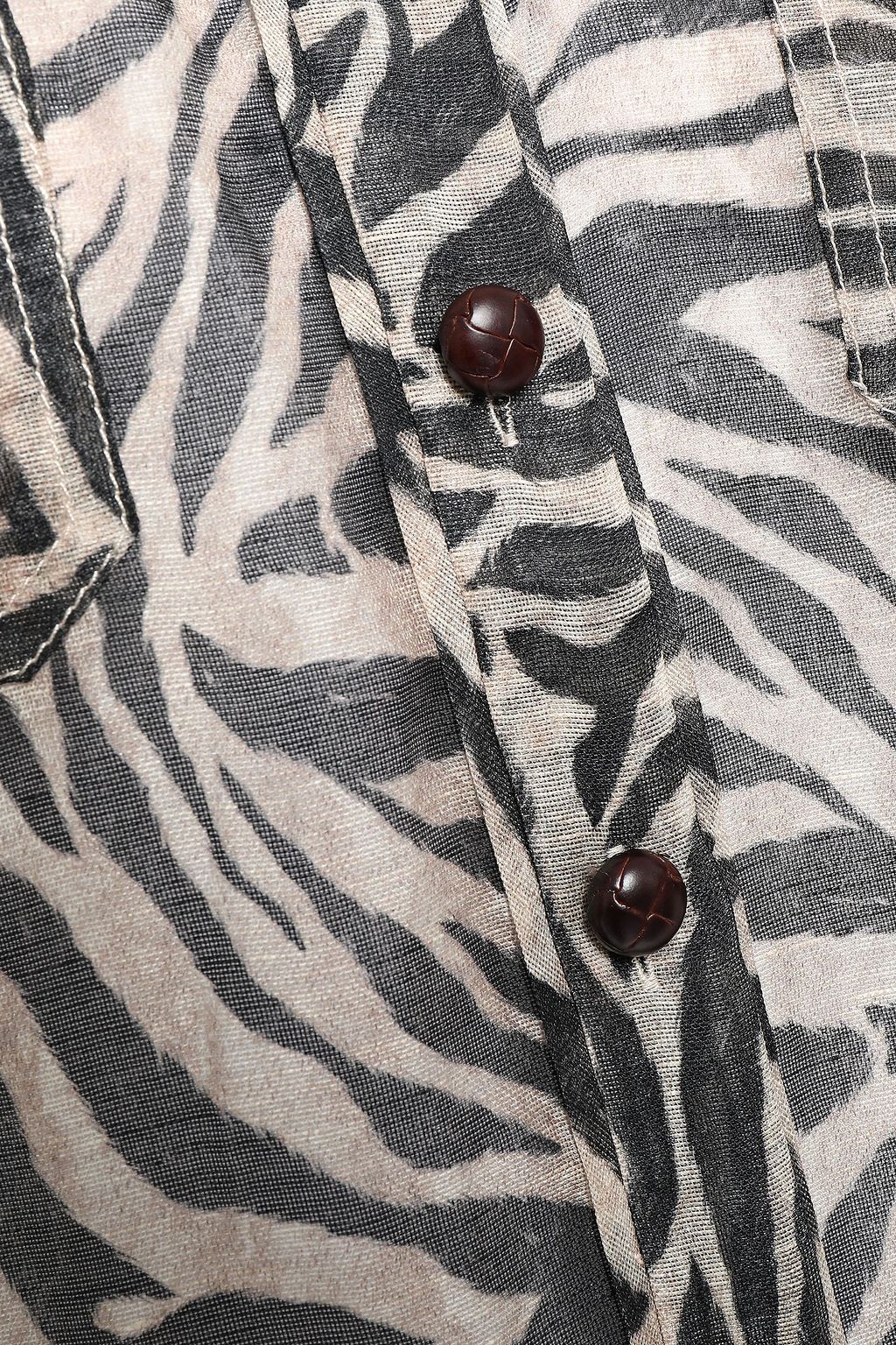 ZIMMERMANN Snake-print linen and silk-blend shirt