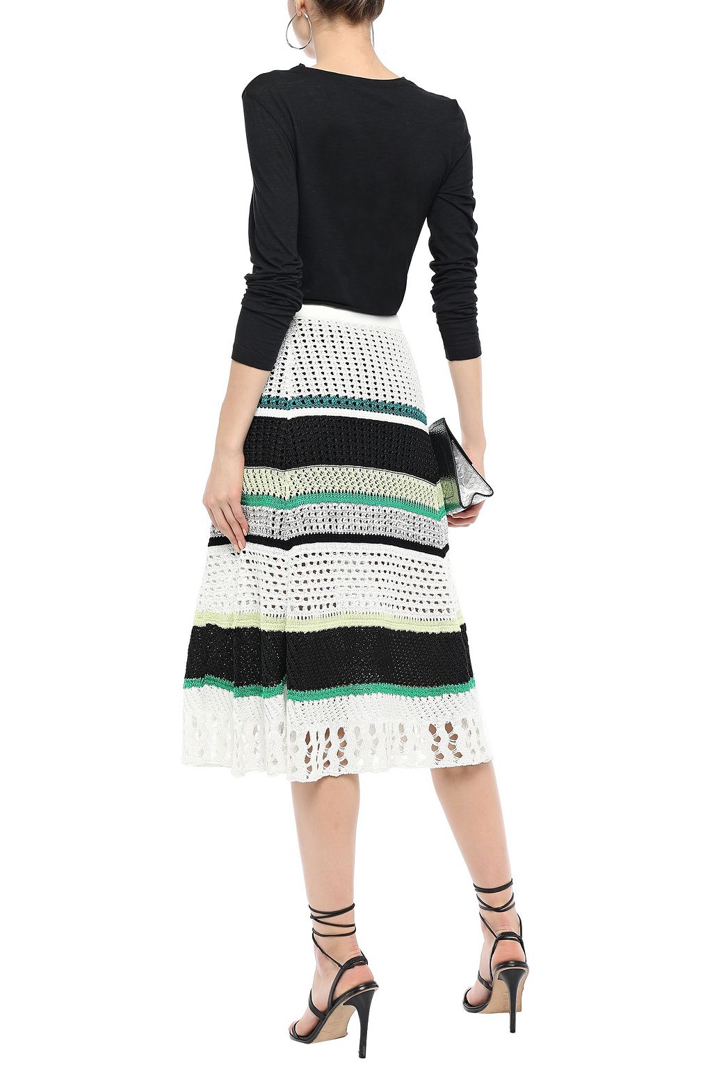 Black Cutout cotton slub jersey top | Sale up to 70% off | THE OUTNET | PROENZA SCHOULER | THE OUTNET