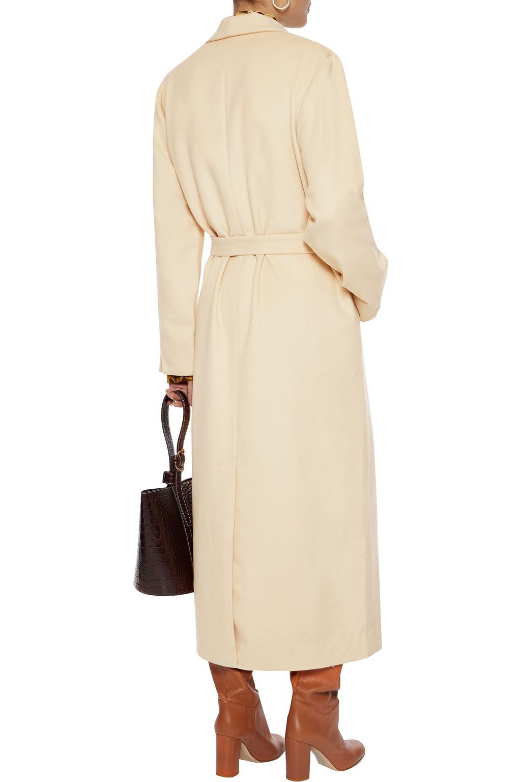 MES DEMOISELLES Hermann belted wool-blend felt coat