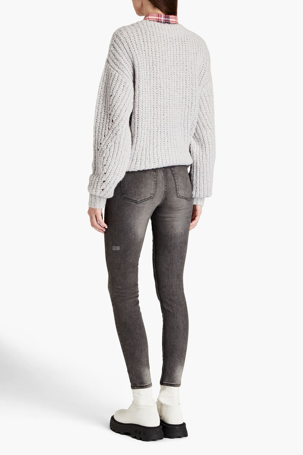 KSUBI Spray On halbhohe Skinny Jeans in ausgewaschener Optik