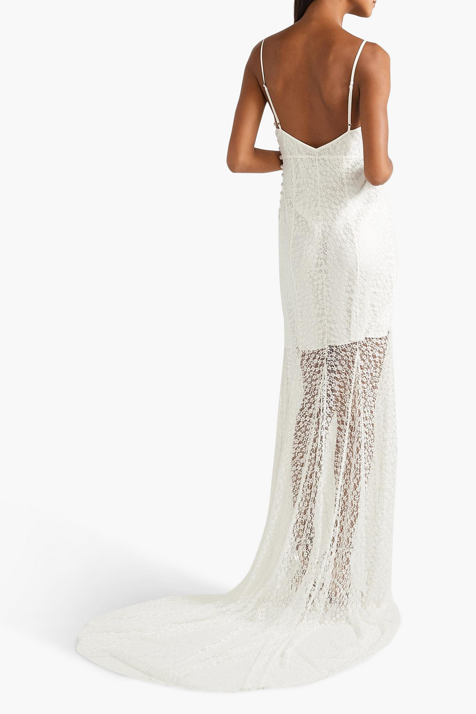 Shop Les Rêveries Lace Gown In Ivory