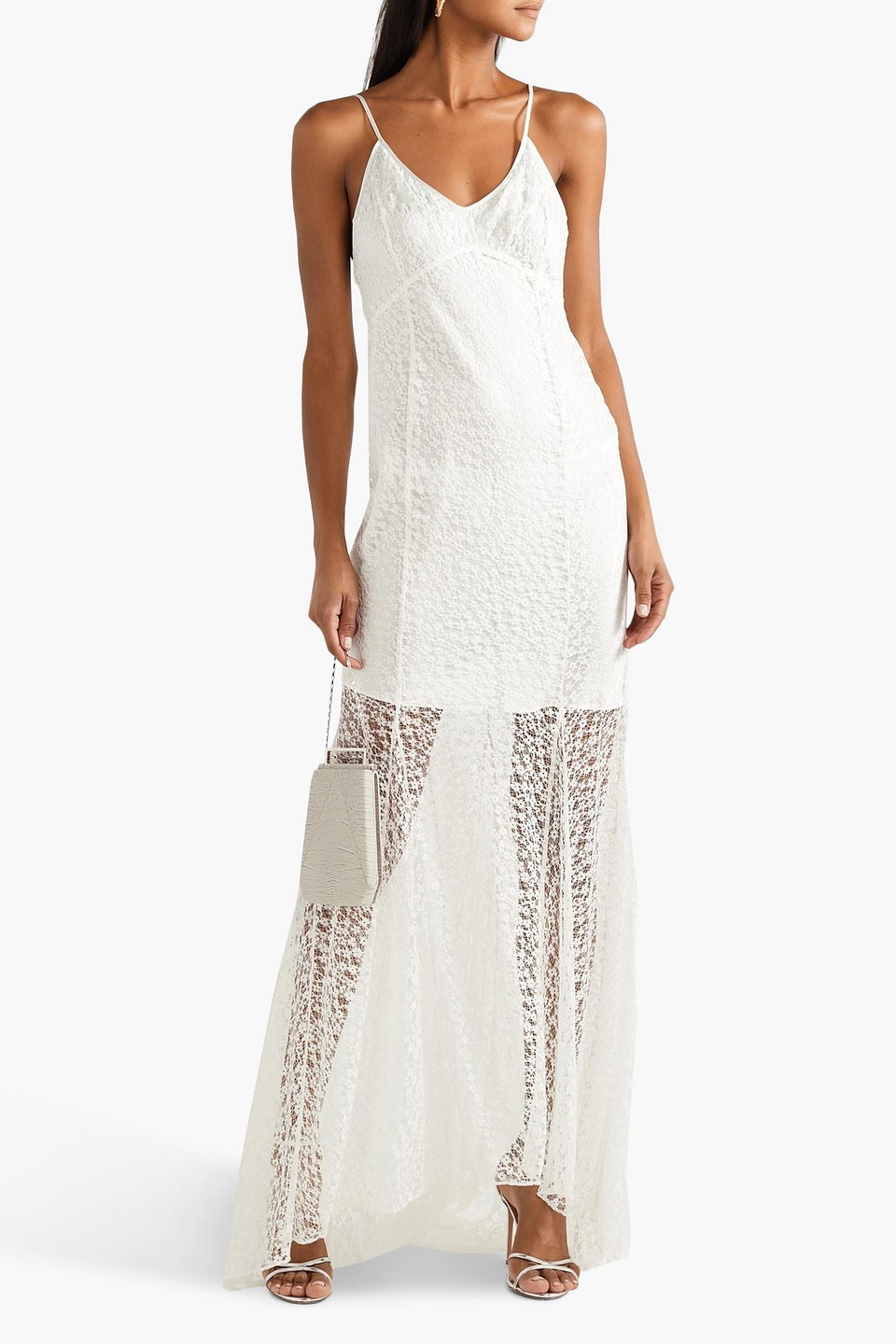 Shop Les Rêveries Lace Gown In Ivory