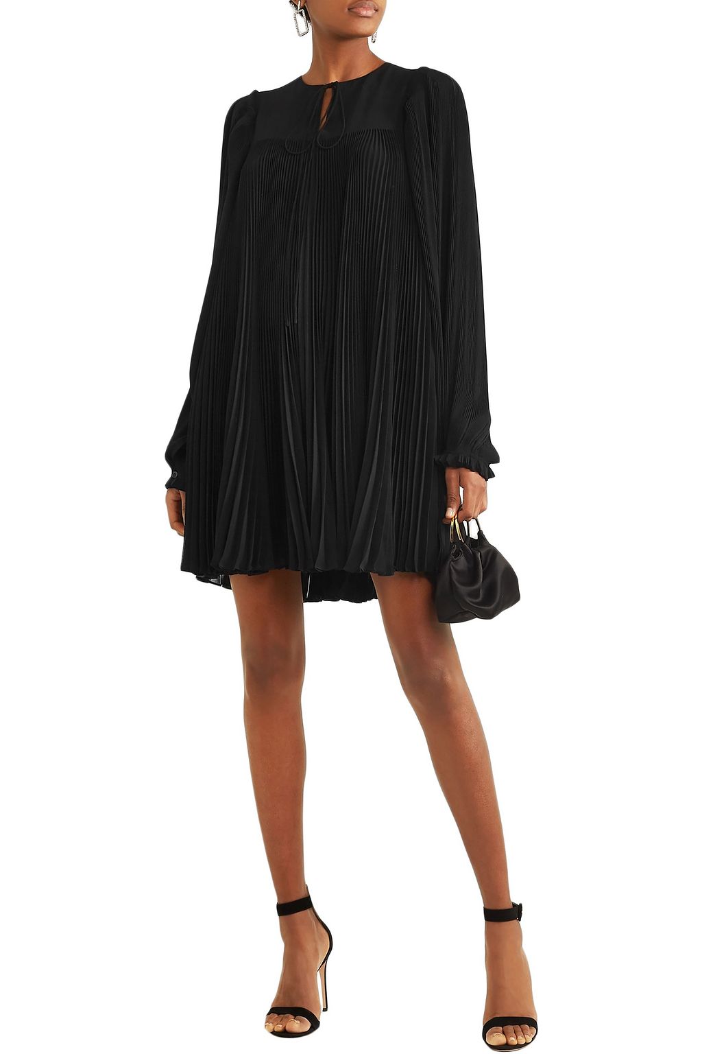 STELLA MCCARTNEY Claire plissé-georgette mini dress