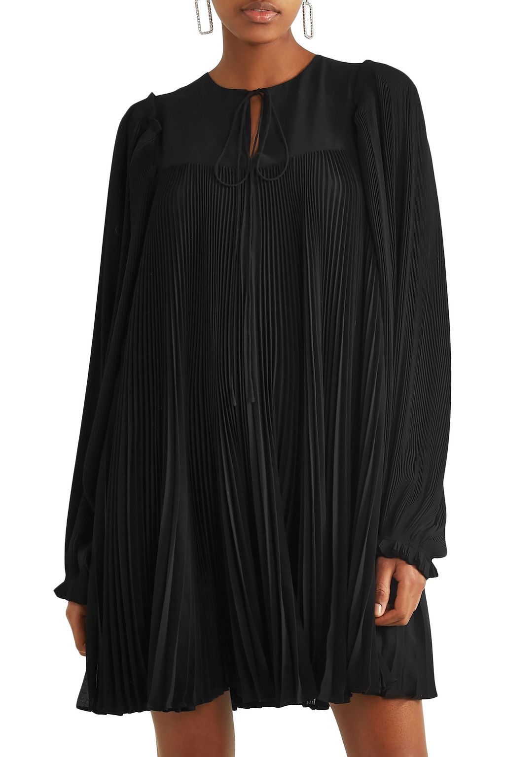 STELLA MCCARTNEY Claire plissé-georgette mini dress