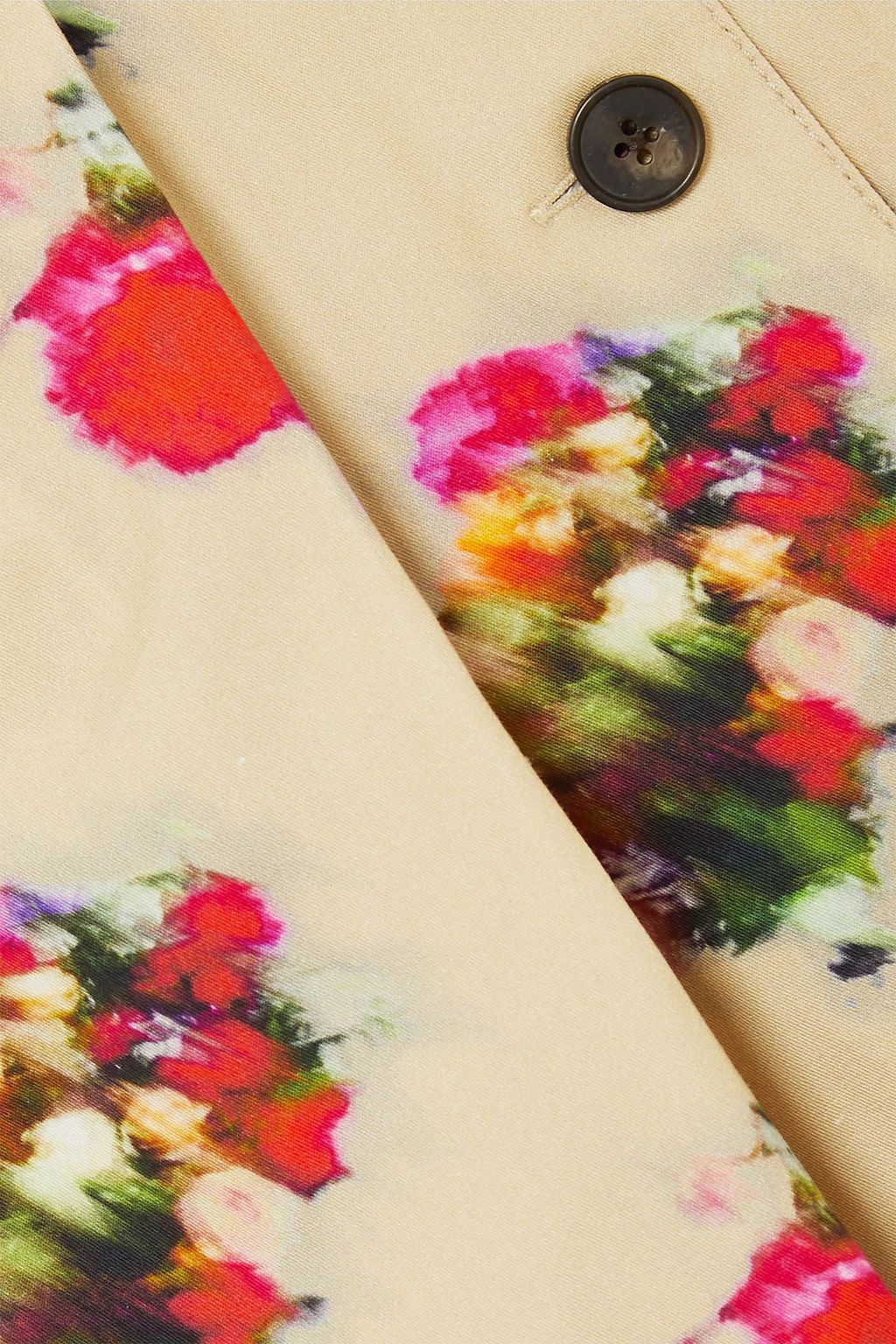 ADAM LIPPES Floral-print belted cotton-twill dress