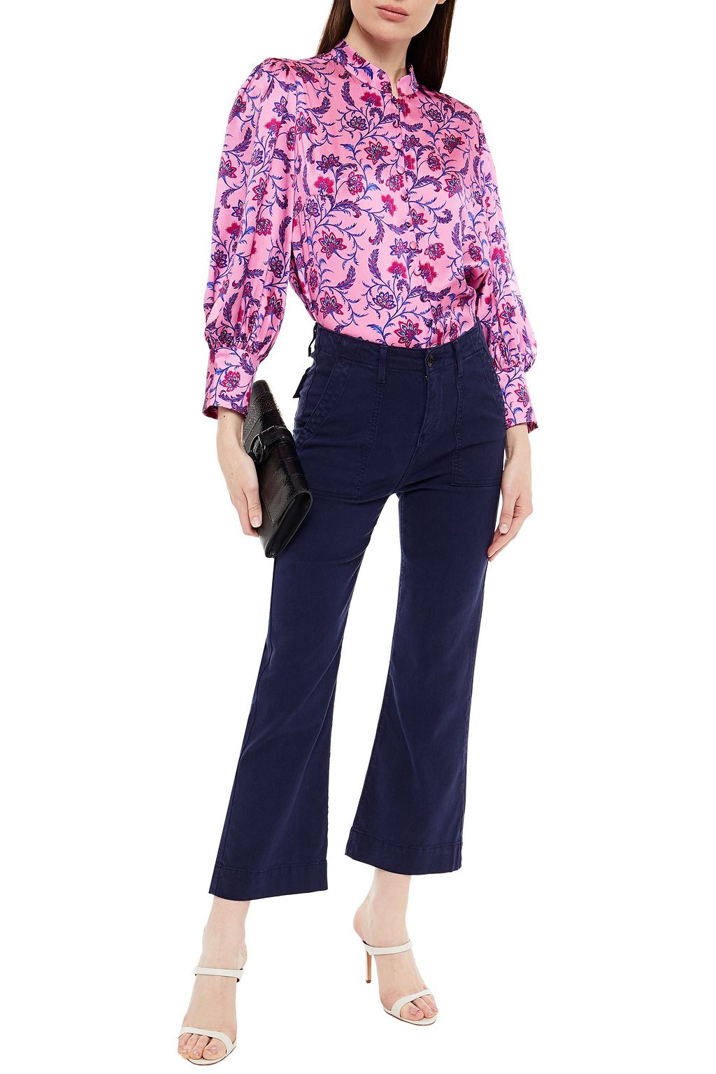 THE GREAT. The Army Mariner stretch-Lyocell and cotton-blend flared pants