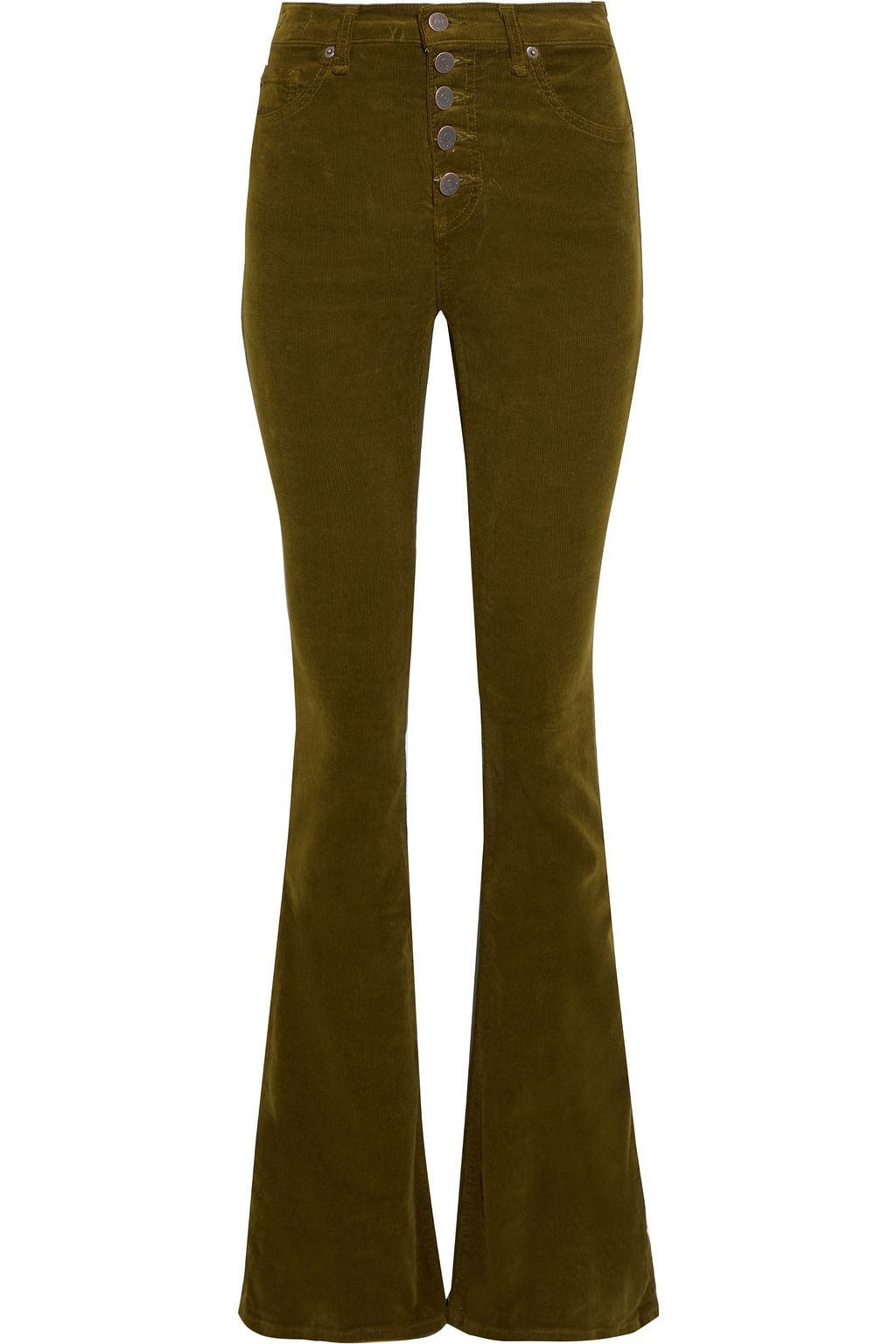 army green flare pants