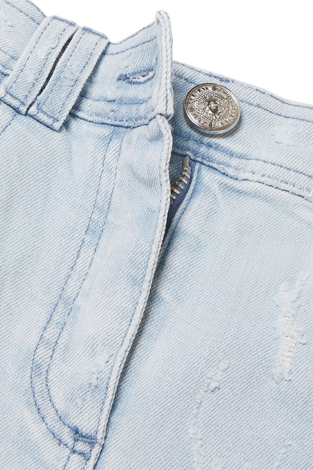 BALMAIN Distressed mid-rise skinny jeans