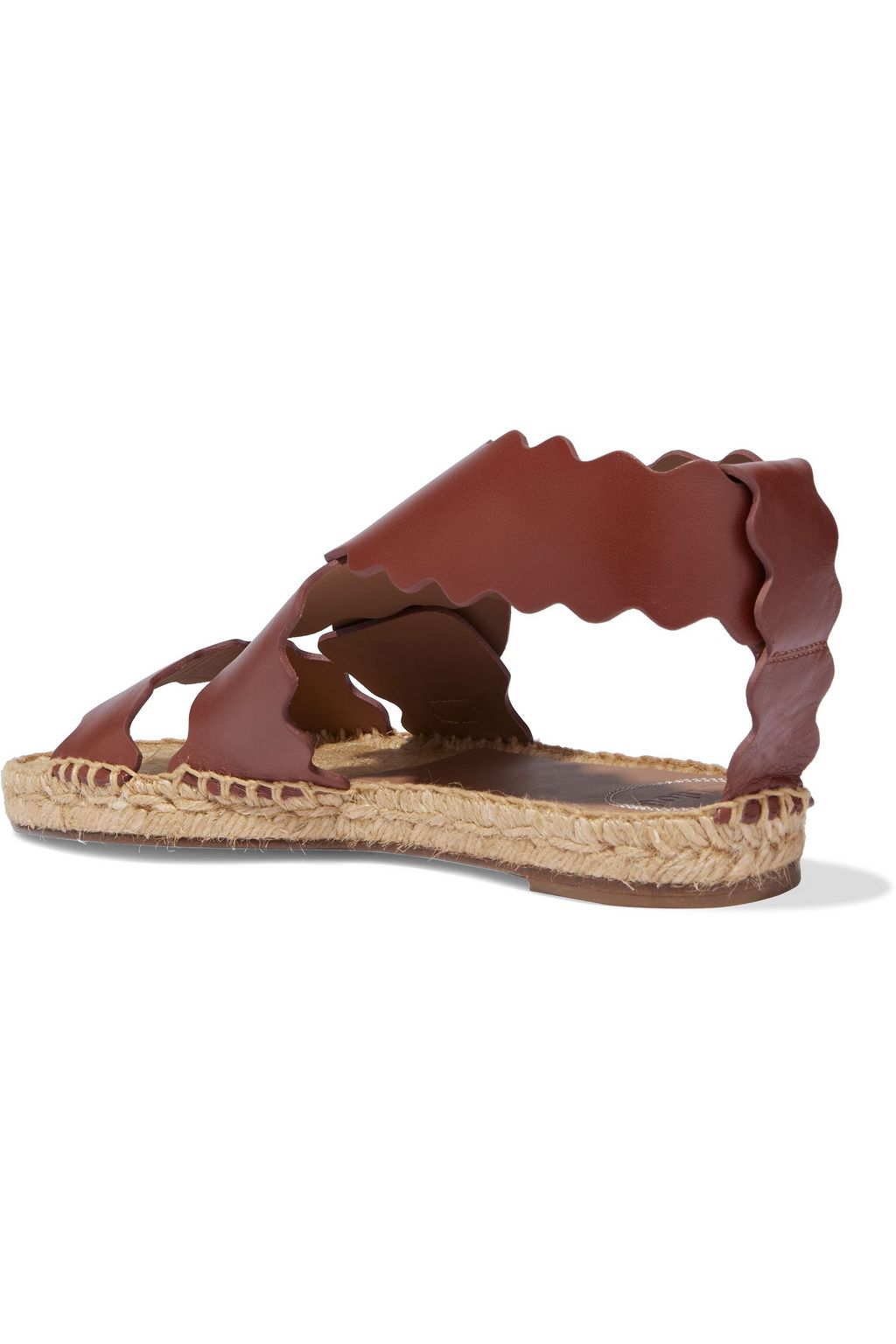 CHLOÉ Lauren scalloped leather espadrille sandals