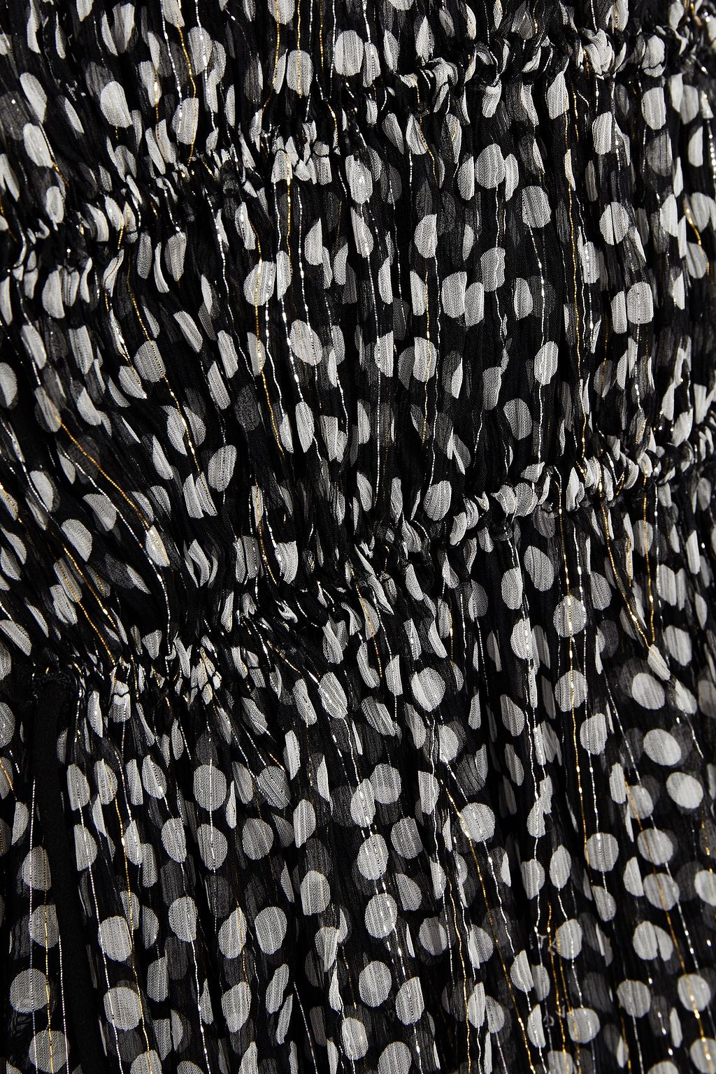 STELLA MCCARTNEY ポルカドットシルク混シフォン ロングドレス