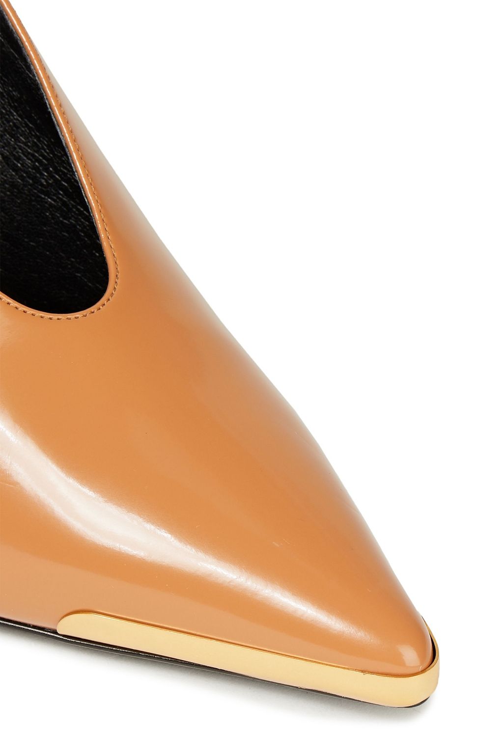 STELLA MCCARTNEY Embellished faux patent-leather pumps