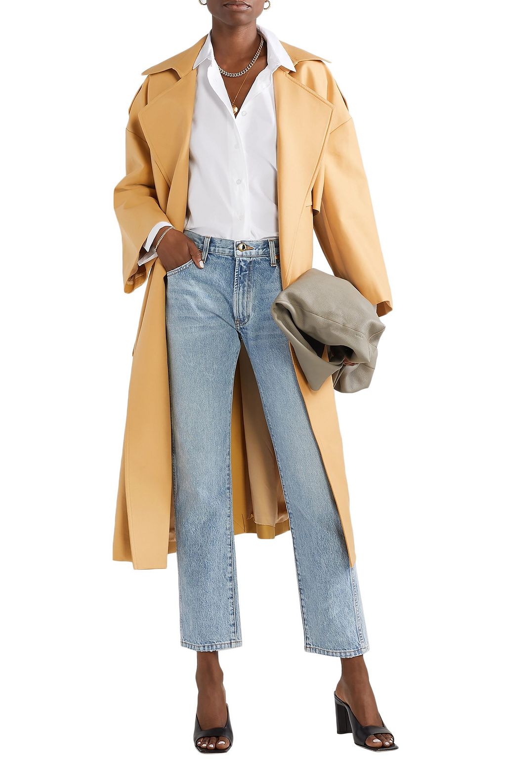 KHAITE Matthias belted cotton-gabardine trench coat