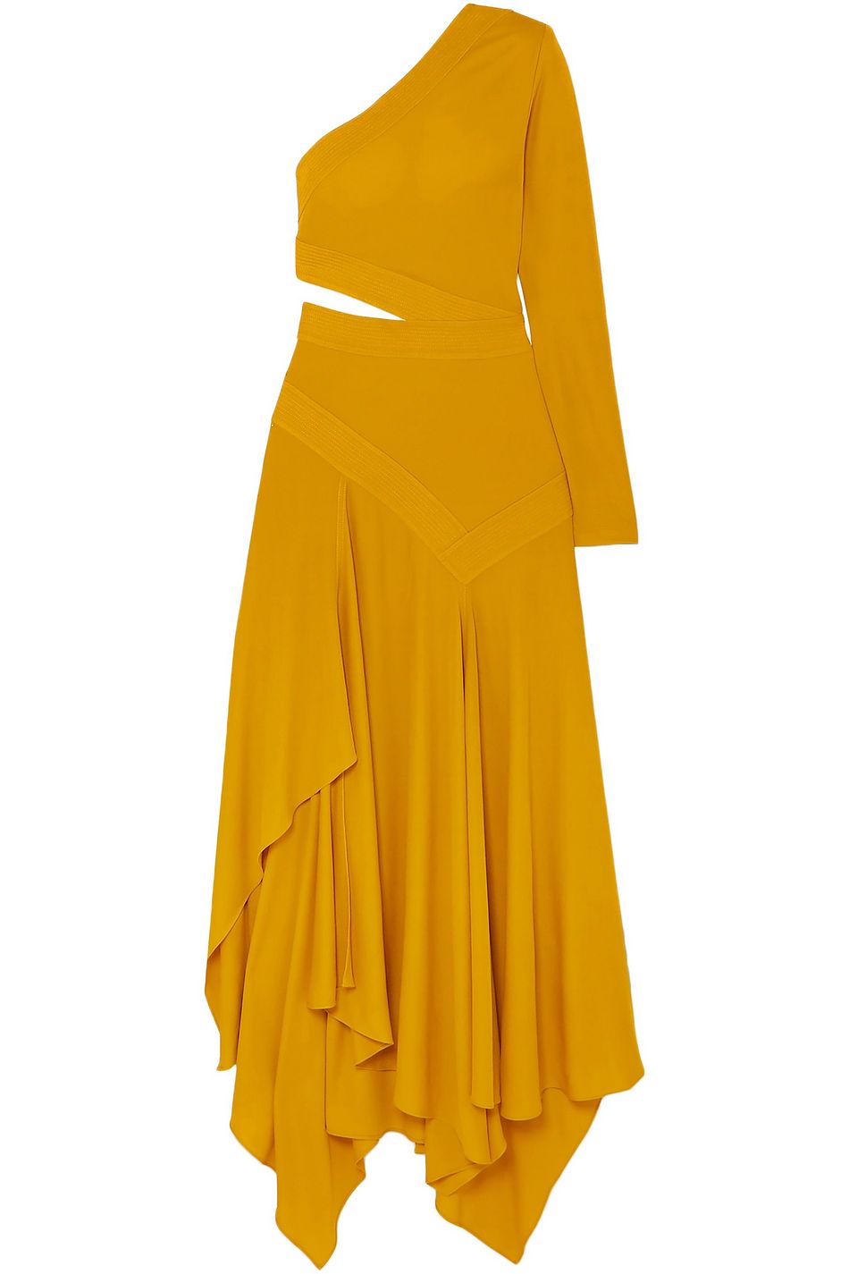 off the shoulder orange givenchy dress