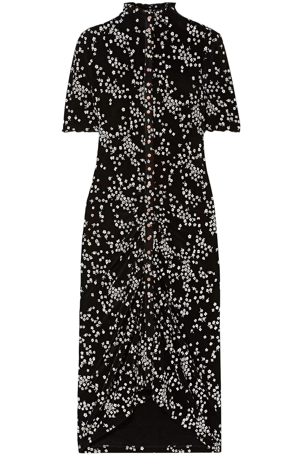 ブラック ルーシュ入り フローラルプリントストレッチジャージー ワンピース The Outnet See By Chloe The Outnet ブラック ルーシュ入り フローラルプリントストレッチジャージー ワンピース The Outnet See By Chloe The Outnet