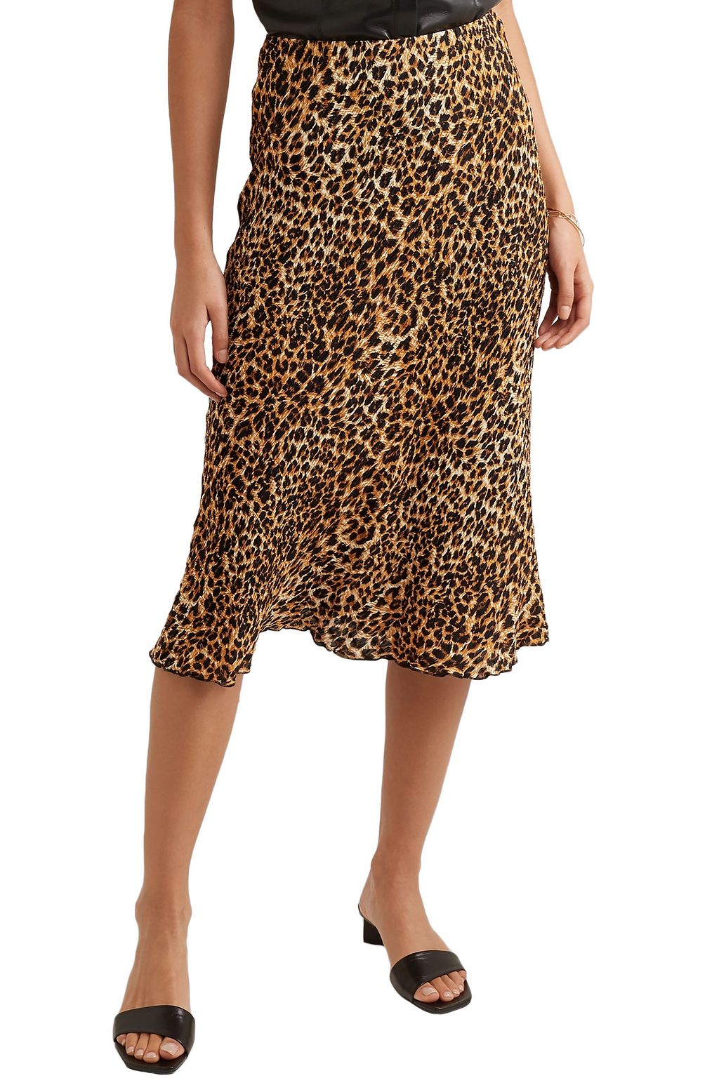 nanushka leopard skirt