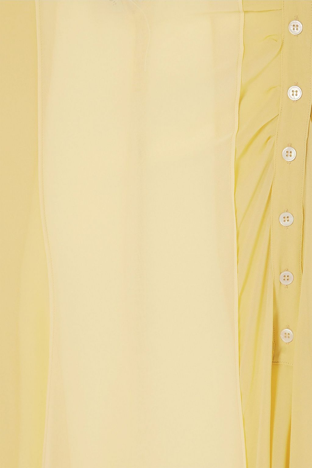 ACNE STUDIOS فستان "ديلايلا" من قماش كريب دي شين والشيفون الحريري مزين بأزرار