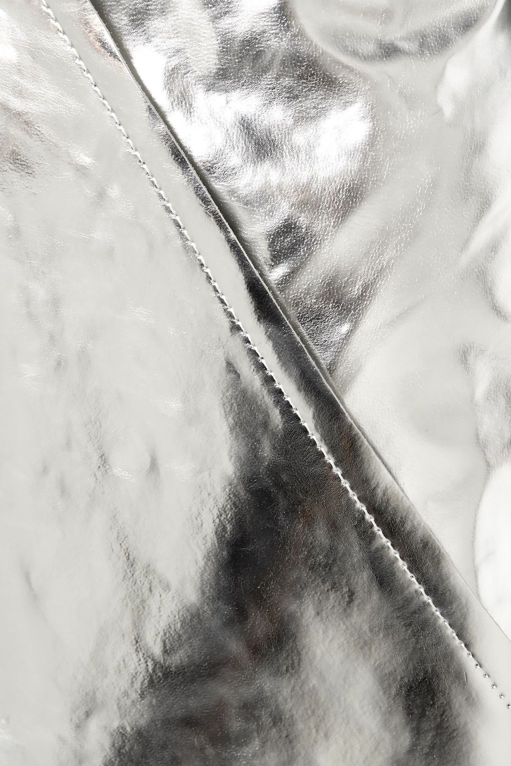 SOLACE LONDON Delta metallic leather skirt