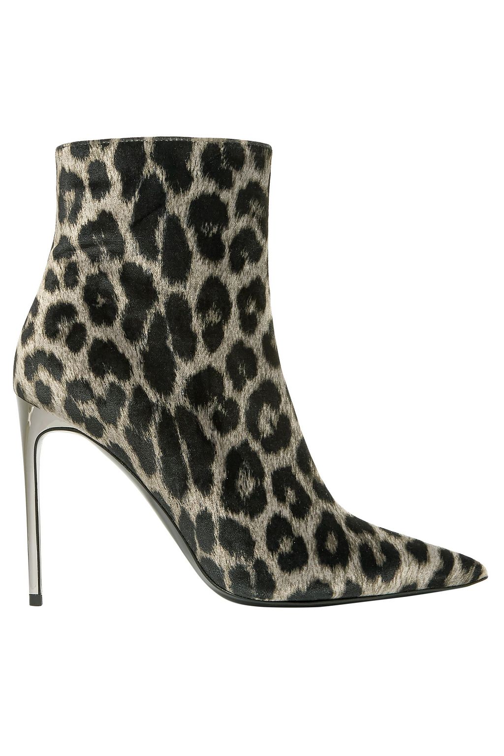 black ankle boots with leopard print heel