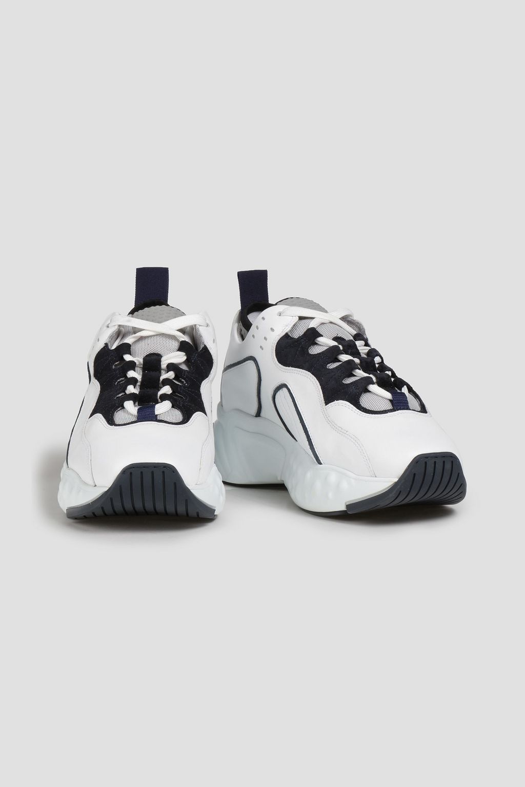ACNE STUDIOS Manhattan Sneakers aus Leder, Mesh und Veloursleder mit überstehender Sohle