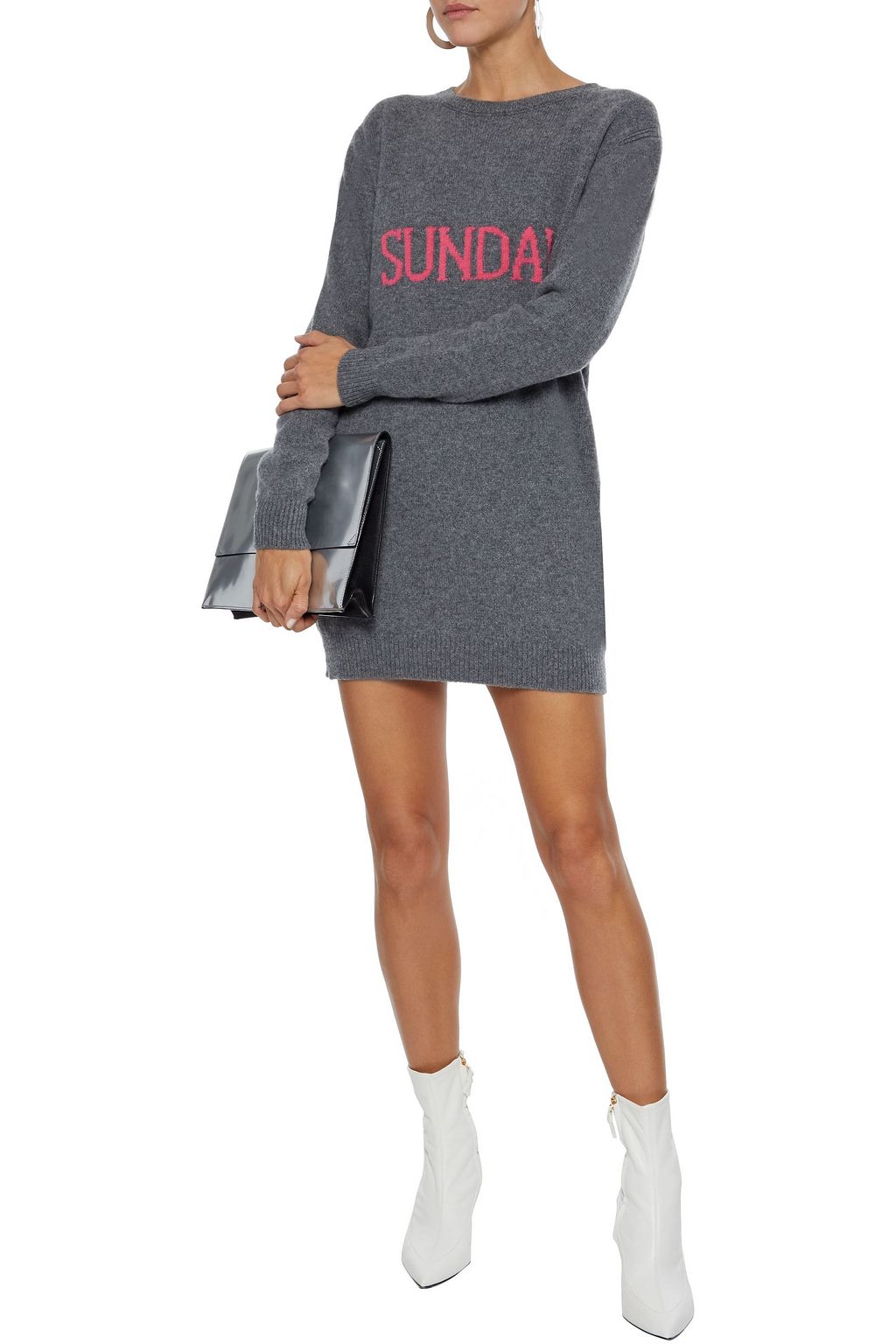 ALBERTA FERRETTI Intarsia wool and cashmere-blend sweater