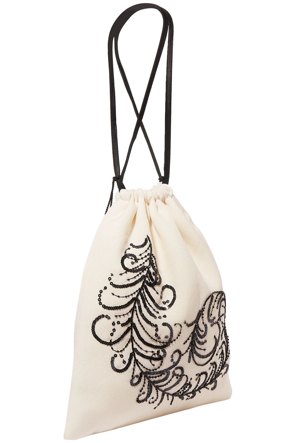 THE ATTICO Embellished satin pouch