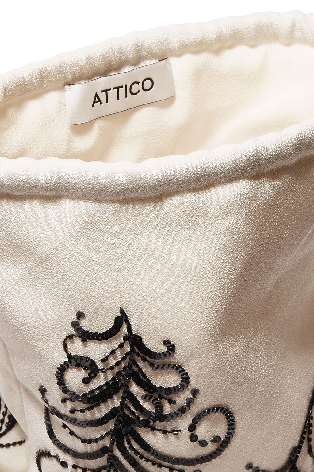THE ATTICO Embellished satin pouch