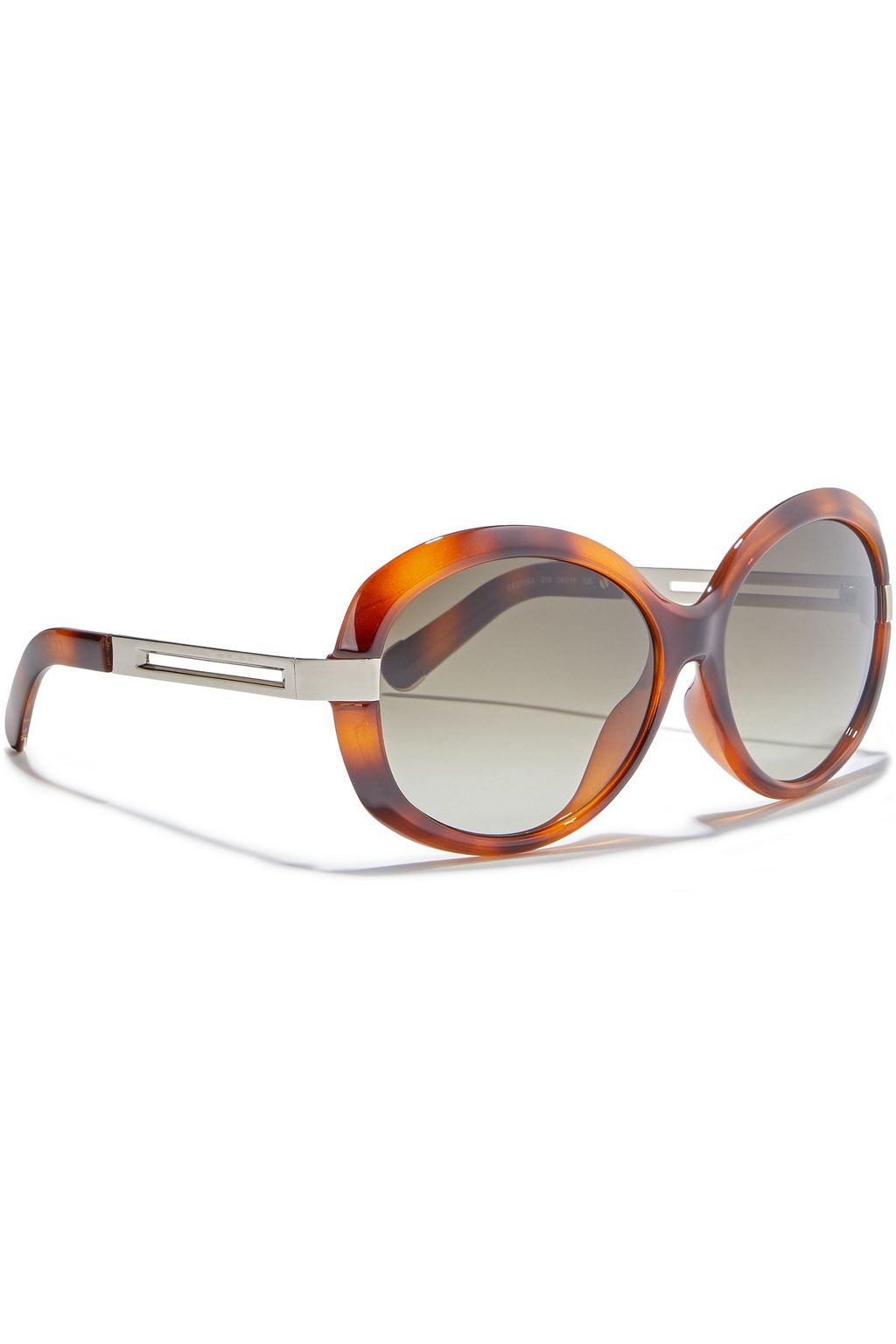 CHLOÉ Round-frame tortoiseshell acetate and gold-tone sunglasses