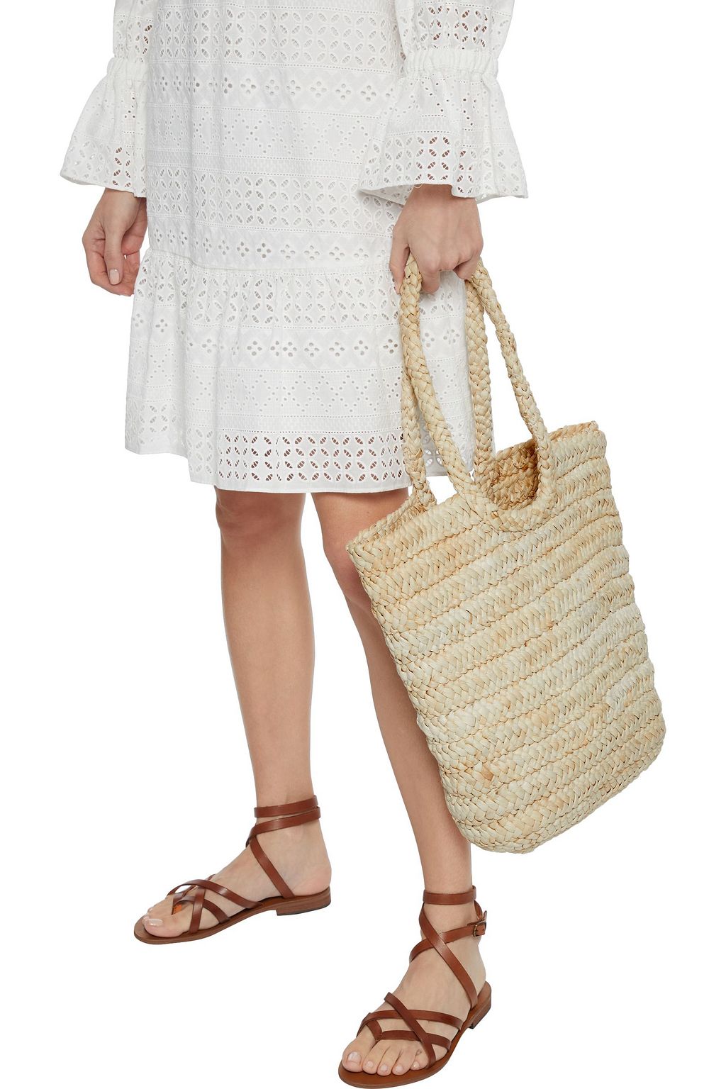 IRIS & INK Tappen woven straw tote