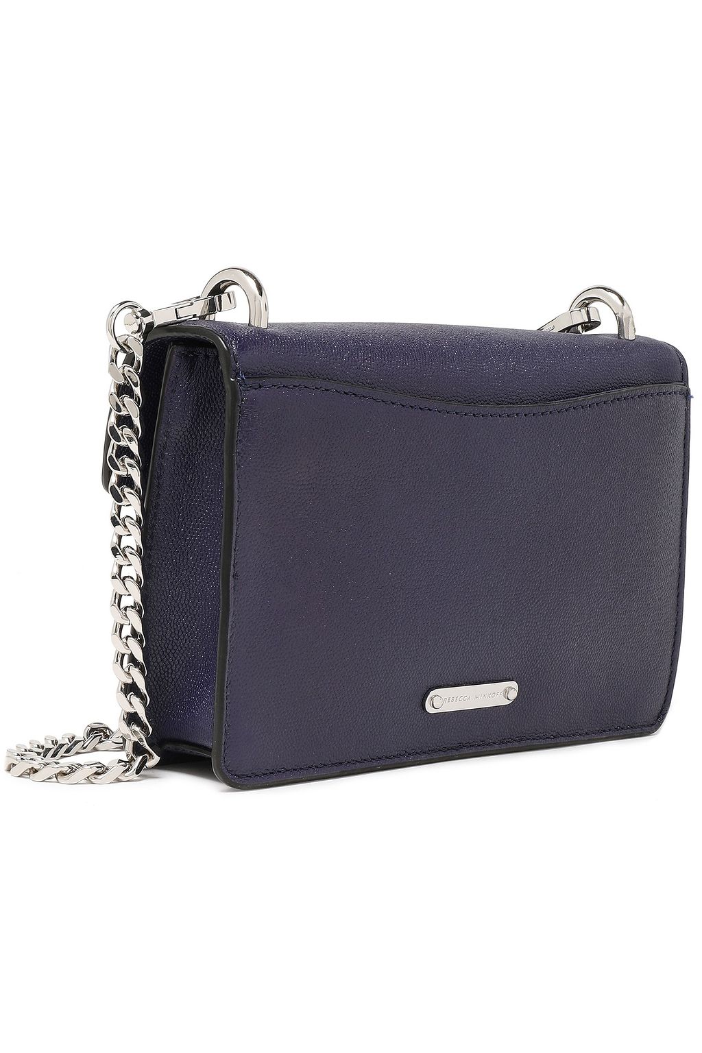 REBECCA MINKOFF Ring-embellished pebbled-leather shoulder bag