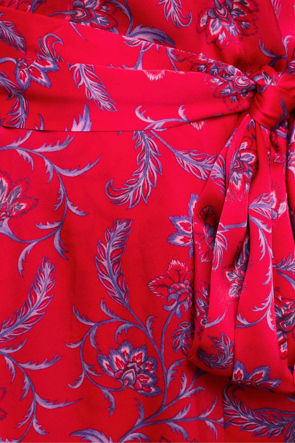 SEREN LONDON MO floral-print silk-satin midi wrap dress