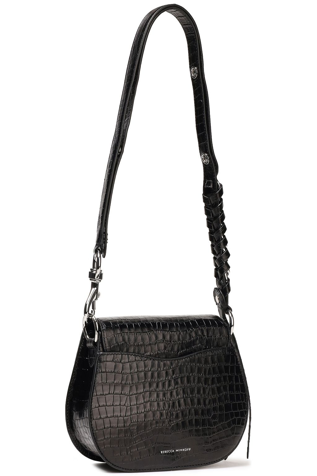 REBECCA MINKOFF Croc-effect leather shoulder bag