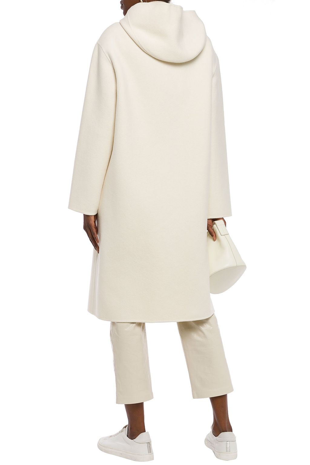 THEORY Brushed wool-blend felt hooded coat