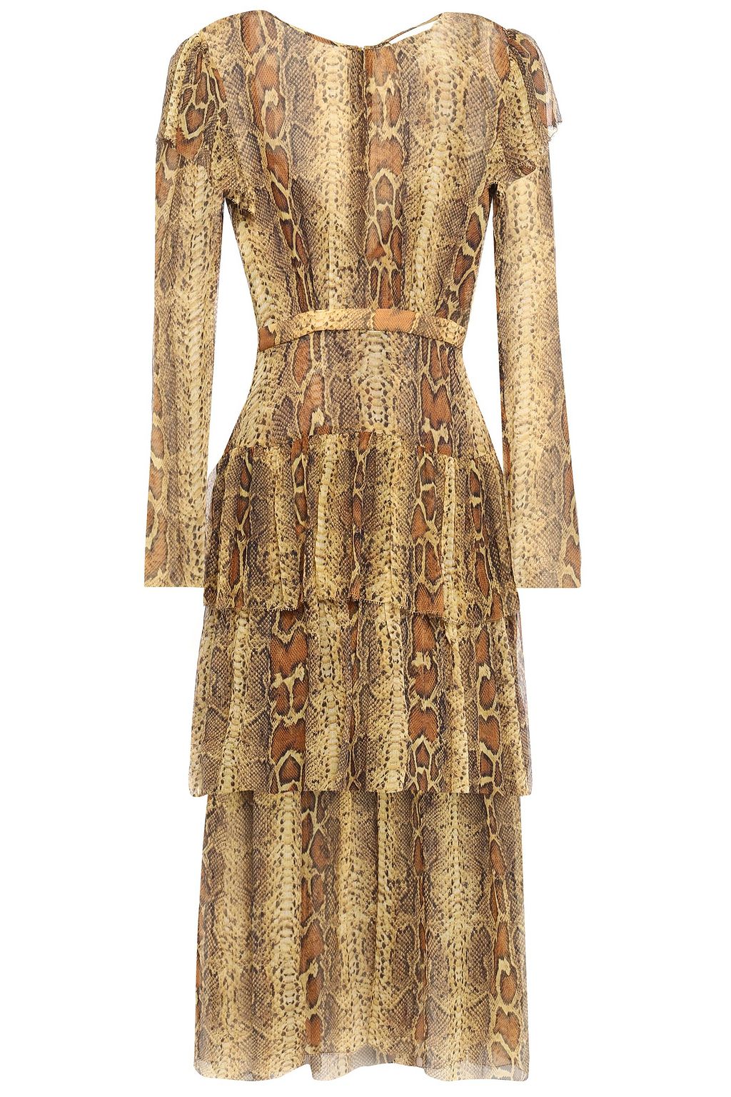 silk snake print dress