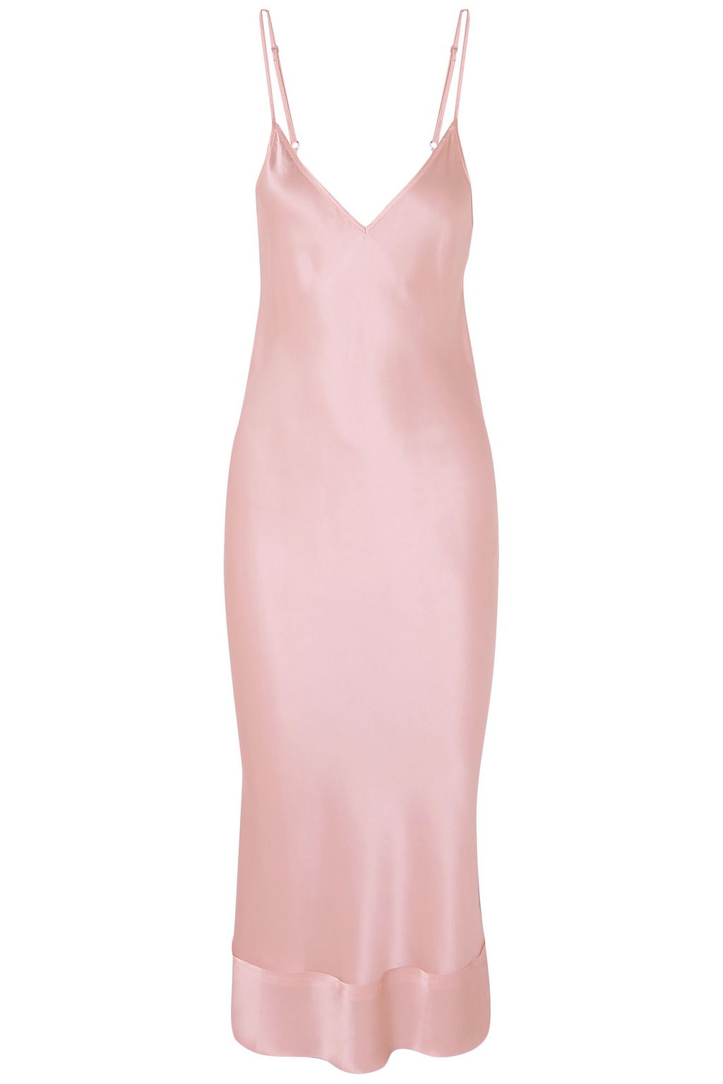 baby pink satin slip dress