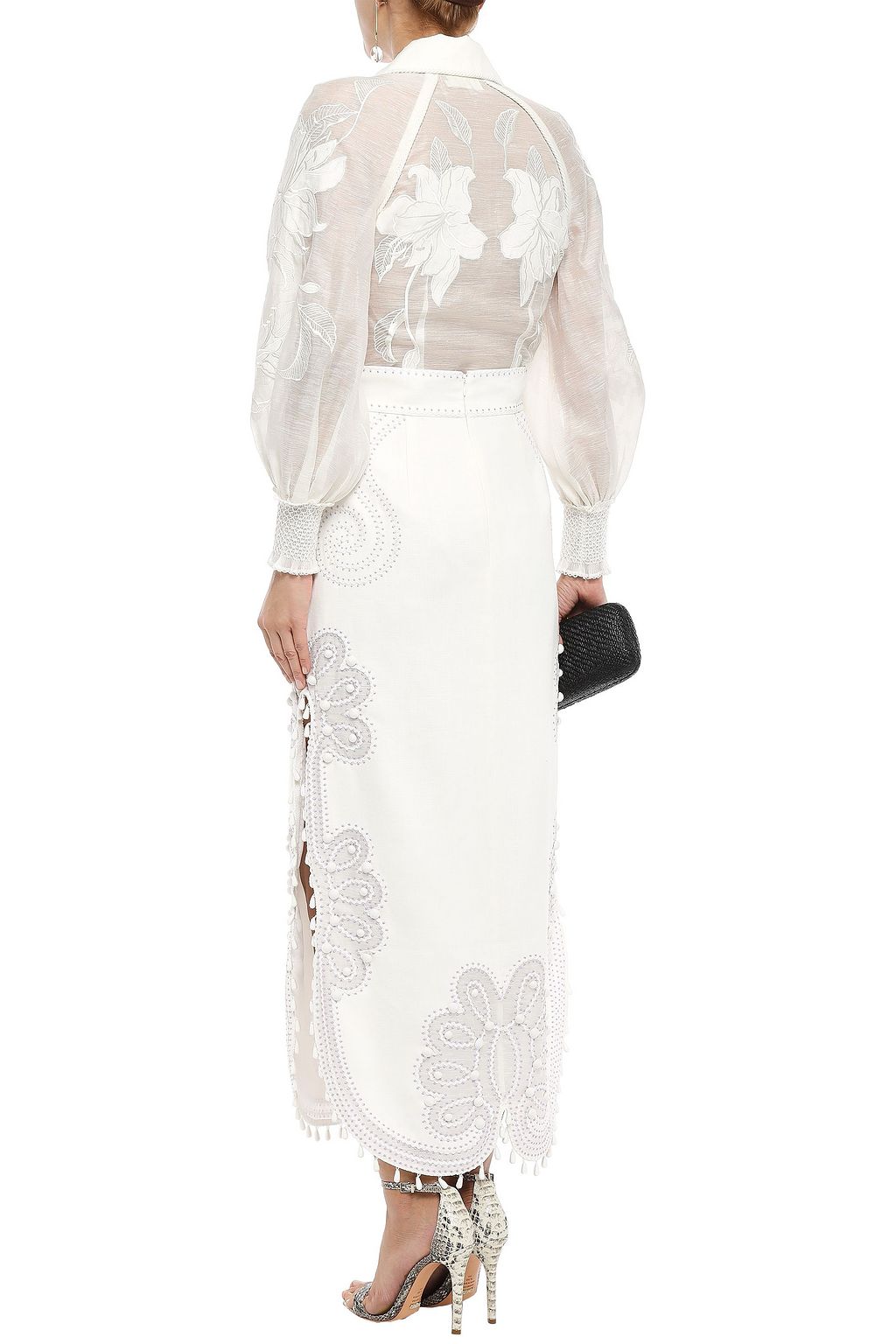 ZIMMERMANN Ric Rac embellished burnout linencanvas midi