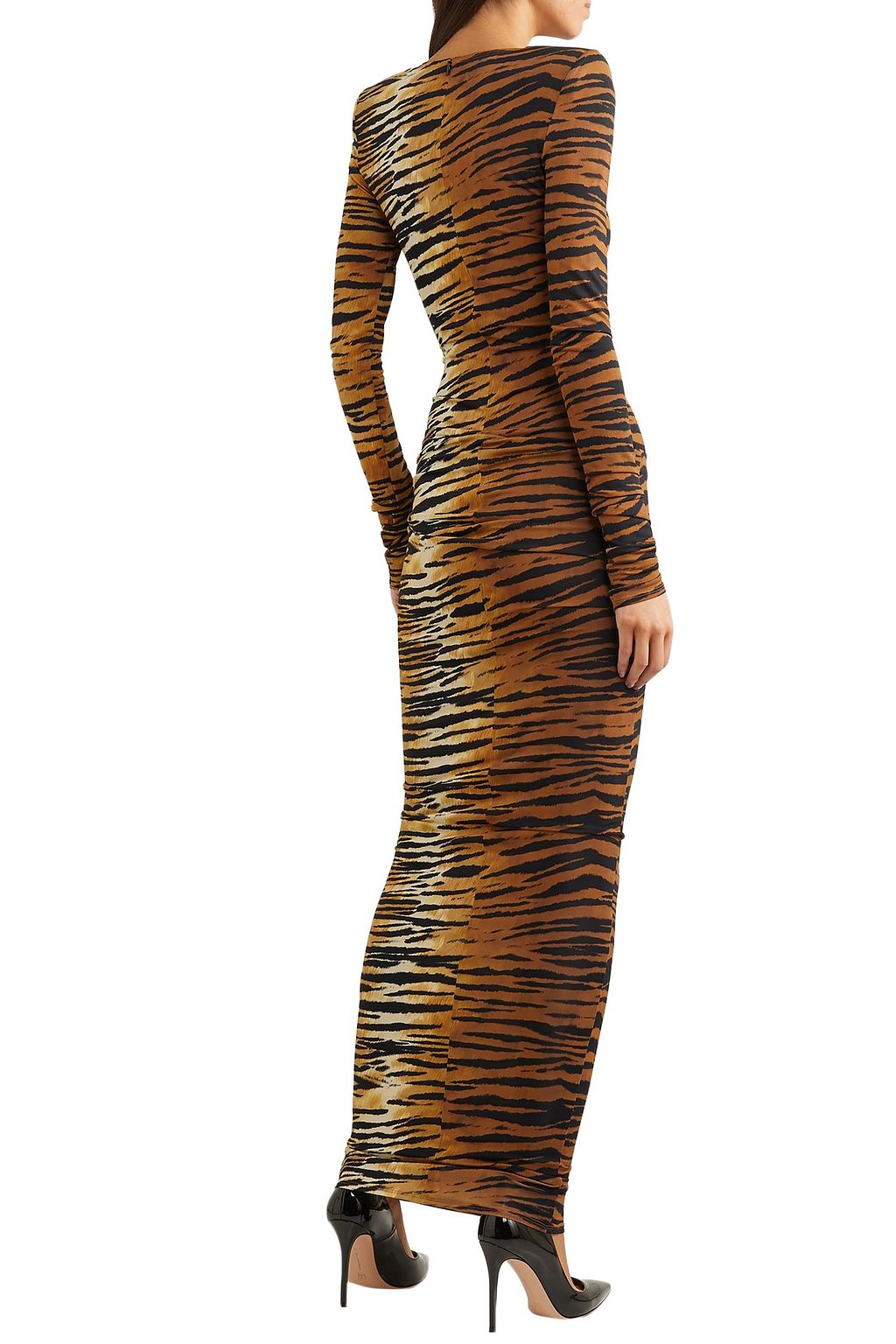 ALEXANDRE VAUTHIER Tiger-print jersey maxi dress