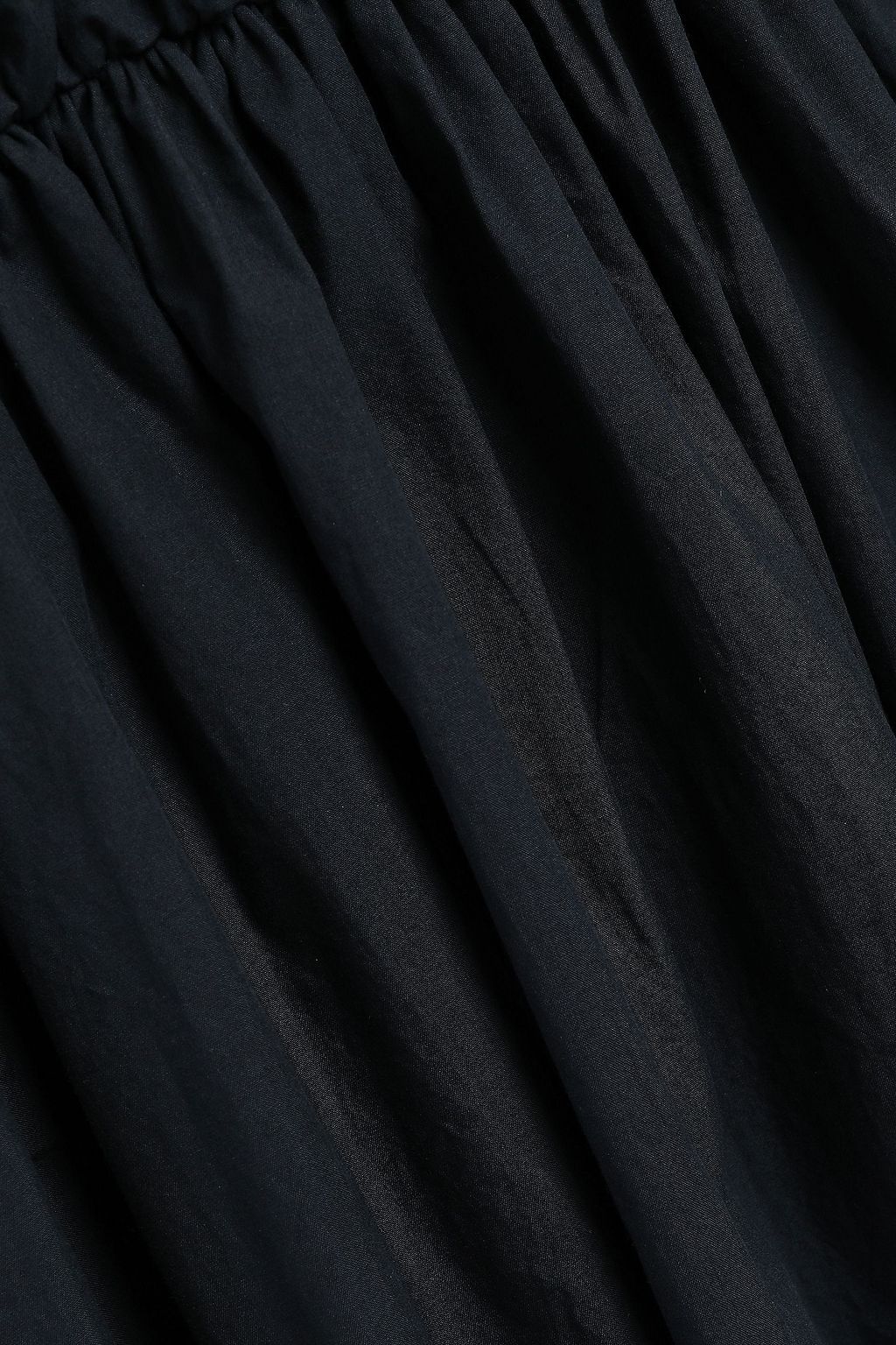 GOEN.J Cold-shoulder bow-detailed ruffled cotton-poplin midi dress