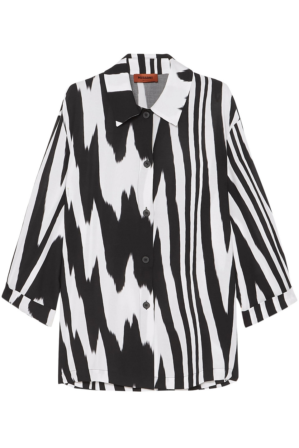 Missoni Woman Printed Woven Shirt Black Size 44