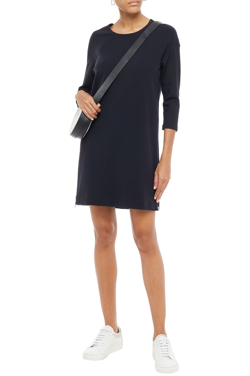 JAMES PERSE Zip-detailed scuba mini dress