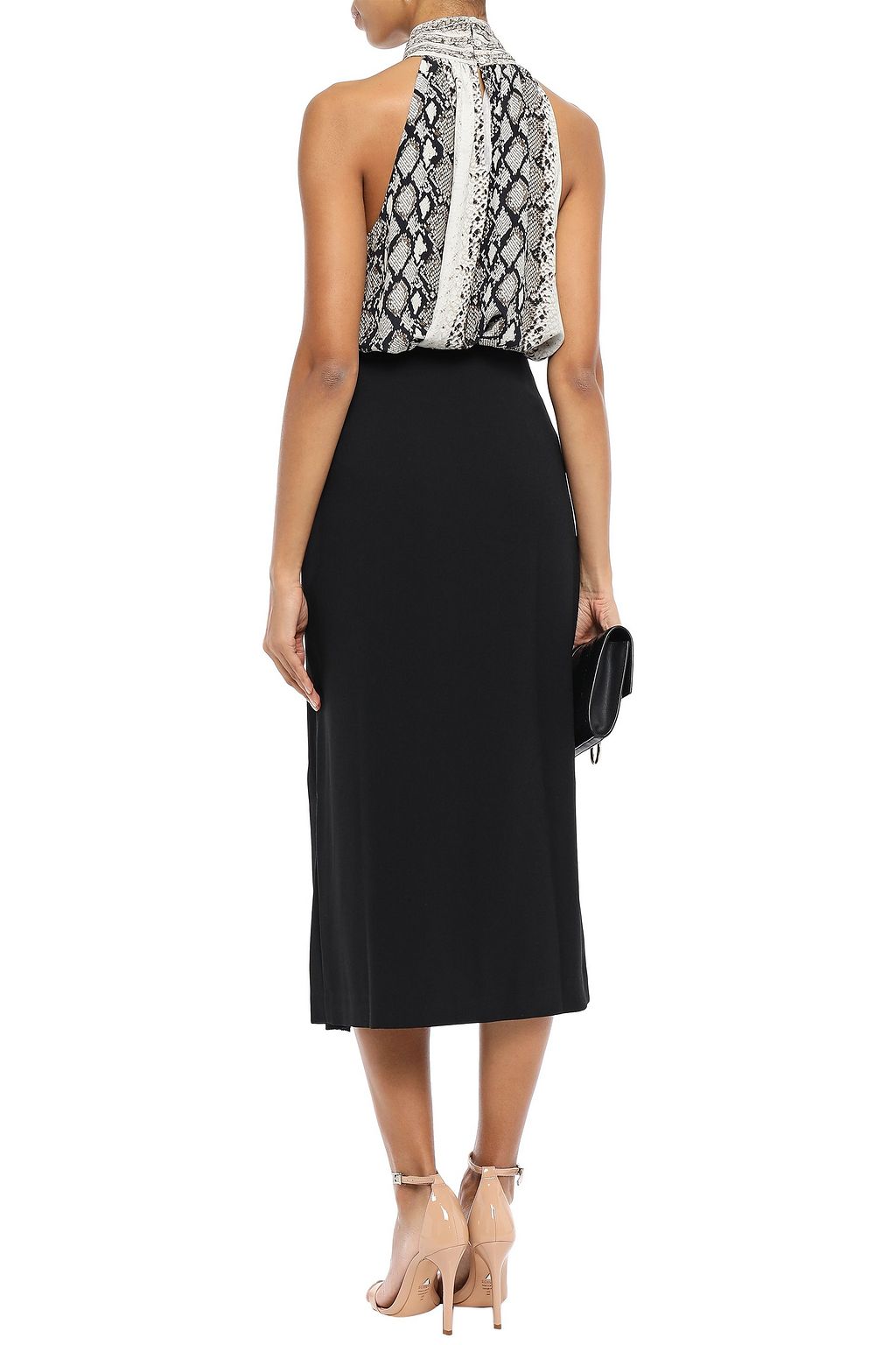 GOEN.J Ruffled crepe midi skirt