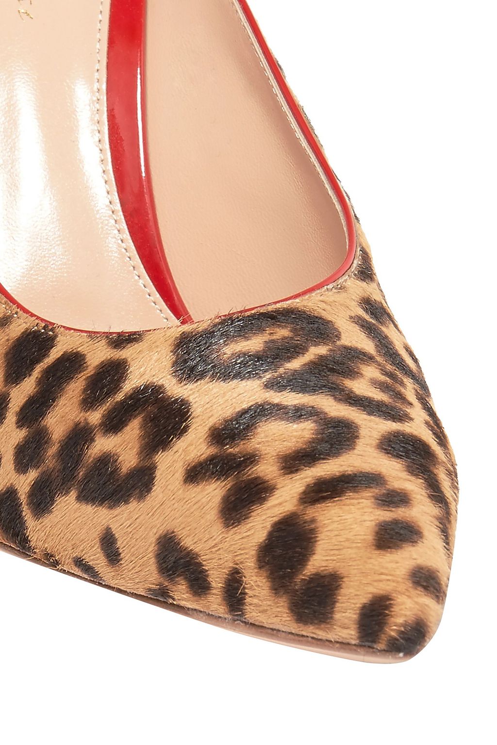 GIANVITO ROSSI Leopard-print calf hair mules
