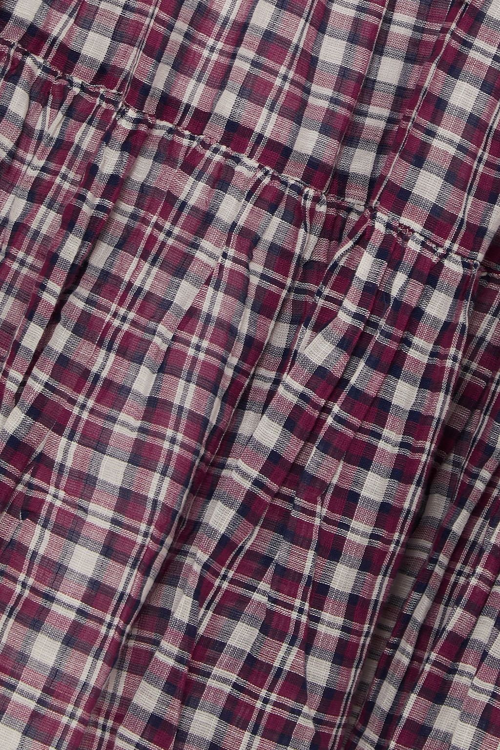 THE GREAT. The Timber ruffled checked cotton dress