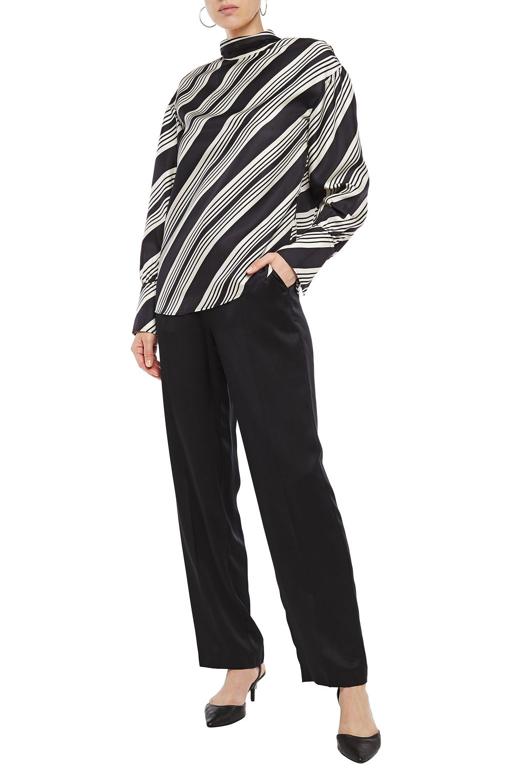 JOSEPH Jack silk-satin wide-leg pants