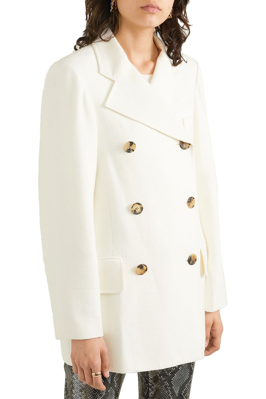 KHAITE Clara double-breasted woven blazer