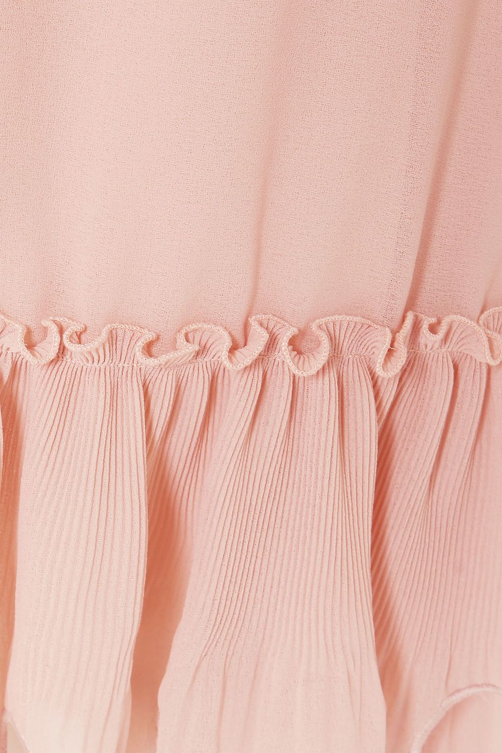 SEE BY CHLOÉ Fluted broderie anglaise-trimmed georgette skirt